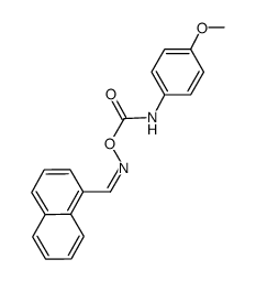 (Z)-1-naphthaldehyde O-((4-methoxyphenyl)carbamoyl) oxime Structure