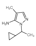 1-(1-环丙基乙基)-4-甲基-1H-吡唑-5-胺结构式