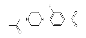 1-[4-(2-fluoro-4-nitrophenyl)piperazin-1-yl]propan-2-one Structure