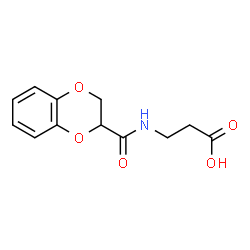 3-(2,3-二氢苯并[b][1,4]二噁英-2-羧酰胺)丙酸结构式
