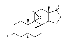9,11α-epoxy-3α-hydroxy-5β-androstan-17-one结构式