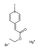 bromo-[2-ethoxy-1-(4-iodophenyl)-2-oxoethyl]mercury Structure