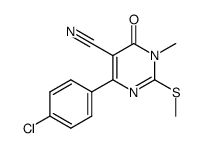 1-methyl-2-(methylthio)-6-oxo-4-(4-chlorophenyl)-1,6-dihydropyrimidine-5-carbonitrile Structure