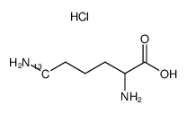 DL-<6-(13)C>lysine monohydrochloride结构式