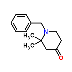 1-苄基-2,2-二甲基哌啶-4-酮结构式