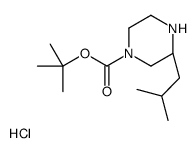 (S)-4-N-BOC-2-异丁基-哌嗪盐酸盐结构式