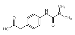 2-[4-(dimethylcarbamoylamino)phenyl]acetic acid结构式