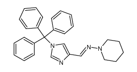 piperidin-1-yl-(1-trityl-1H-imidazol-4-yl-methylene)amine结构式
