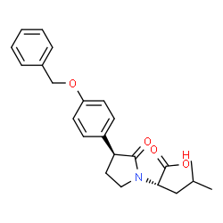 (S)-2-((S)-3-(4-(BENZYLOXY)PHENYL)-2-OXOPYRROLIDIN-1-YL)-4-METHYLPENTANOIC ACID结构式