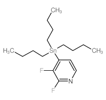 2,3-二氟-4-(三丁基锡烷基)吡啶结构式
