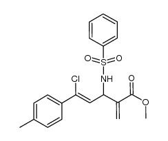(Z)-methyl 5-chloro-2-methylene-3-(phenylsulfonamido)-5-(4-tolyl)pent-4-enoate结构式