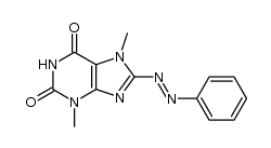 3,7-dimethyl-8-phenylazoxanthine Structure