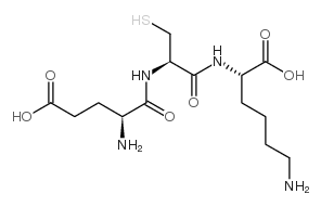 L--Glutamyl-L-cysteinyl-L-lysine结构式