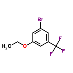 1-Bromo-3-ethoxy-5-(trifluoromethyl)benzene结构式