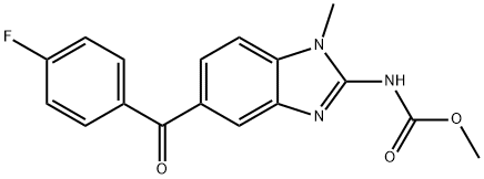 Methyl [5-(4-Fluorobenzoyl)-1-methyl-1H-benzimidazol-2-yl]carbamate Structure