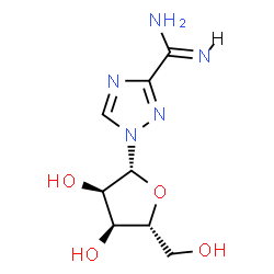 1-[(2R,3R,4R,5R)-3,4-dihydroxy-5-(hydroxymethyl)oxolan-2-yl]-1,2,4-triazole-3-carboximidamide结构式