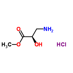 Methyl (2R)-3-amino-2-hydroxypropanoate hydrochloride (1:1)结构式