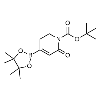 2-氧代-4-(4,4,5,5-四甲基-1,3,2-二氧硼杂环戊烷-2-基)-5,6-二氢吡啶-1(2H)-羧酸叔丁酯结构式