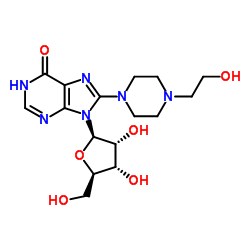 8-(2-Hydoxyethylpiperazinyl)inosine结构式