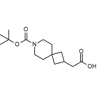 2-(7-(叔丁氧基羰基)-7-氮杂螺[3.5]壬烷-2-基)乙酸结构式