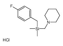 (4-fluorophenyl)methyl-dimethyl-(piperidin-1-ylmethyl)silane,hydrochloride Structure