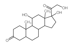 11-Beta,17-alpha,21-三羟基-5-beta-孕烯-3,20-二酮结构式