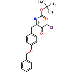 (S)-(1-(4-(苄氧基)苯基)-4-氯-3-氧代丁烷-2-基)氨基甲酸叔丁酯结构式