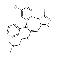 2-[(8-chloro-1-methyl-6-phenyl-[1,2,4]triazolo[4,3-a][1,5]benzodiazepin-5-yl)sulfanyl]-N,N-dimethylethanamine Structure