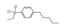 (dichloro)(ethyl)[4-(pentyl)phenyl]silane结构式