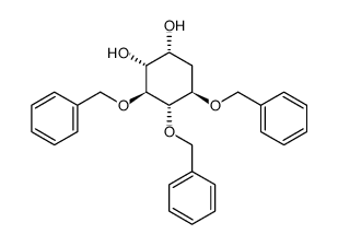 L-chiro-Inositol, 1-deoxy-2,3,4-tris-O-(phenylmethyl)-结构式