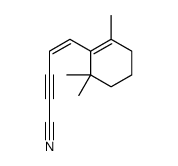 (E)-5-(2,6,6-TRIMETHYL-1-CYCLOHEXEN-1-YL)-PENT-4-EN-2-YNENITRILE结构式