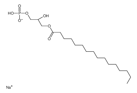 1-棕榈酰基-2-羟基-sn-甘油-3-磷酸酯(钠盐)结构式
