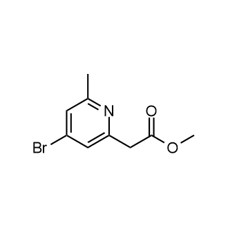 2-(4-溴-6-甲基吡啶-2-基)乙酸甲酯结构式