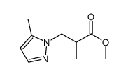 methyl 2-methyl-3-(5-methylpyrazol-1-yl)propionate Structure