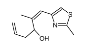 (3S)-2-methyl-1-(2-methyl-1,3-thiazol-4-yl)hexa-1,5-dien-3-ol结构式