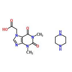乙酸茶碱哌嗪盐结构式