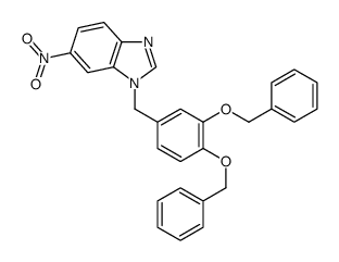 1-[[3,4-bis(phenylmethoxy)phenyl]methyl]-6-nitrobenzimidazole Structure