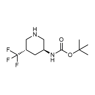 ((3S,5S)-5-(三氟甲基)哌啶-3-基)氨基甲酸叔丁酯结构式