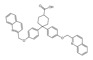 4,4-bis[4-(quinolin-2-ylmethoxy)phenyl]cyclohexane-1-carboxylic acid Structure
