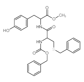 methyl 2-[(3-benzylsulfanyl-2-phenylmethoxycarbonylamino-propanoyl)amino]-3-(4-hydroxyphenyl)propanoate结构式