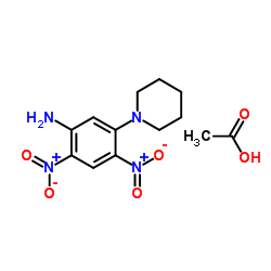 2,4-Dinitro-5-(1-piperidinyl)aniline acetate (1:1) Structure