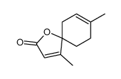 4,8-dimethyl-1-oxaspiro[4.5]deca-3,7-dien-2-one结构式