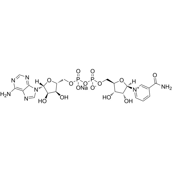 β-烟酰胺腺嘌呤二核苷酸 钠盐结构式
