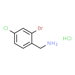 (2-Bromo-4-chlorophenyl)methanamine hydrochloride Structure