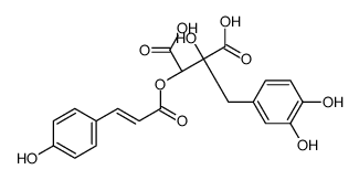 (2R,3S)-2-[(3,4-dihydroxyphenyl)methyl]-2-hydroxy-3-[(E)-3-(4-hydroxyphenyl)prop-2-enoyl]oxybutanedioic acid Structure