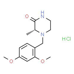 (R)-4-(2,4-二甲氧基苄基)-3-甲基哌嗪-2-酮盐酸盐结构式