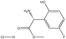 (R)-2-氨基-2-(5-氟-2-羟基苯基)乙酸甲酯盐酸盐结构式