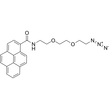 Pyrene-PEG2-azide Structure