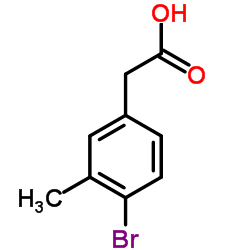 (4-Bromo-3-methylphenyl)acetic acid Structure