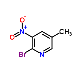 2-溴-3-硝基-5-甲基吡啶结构式